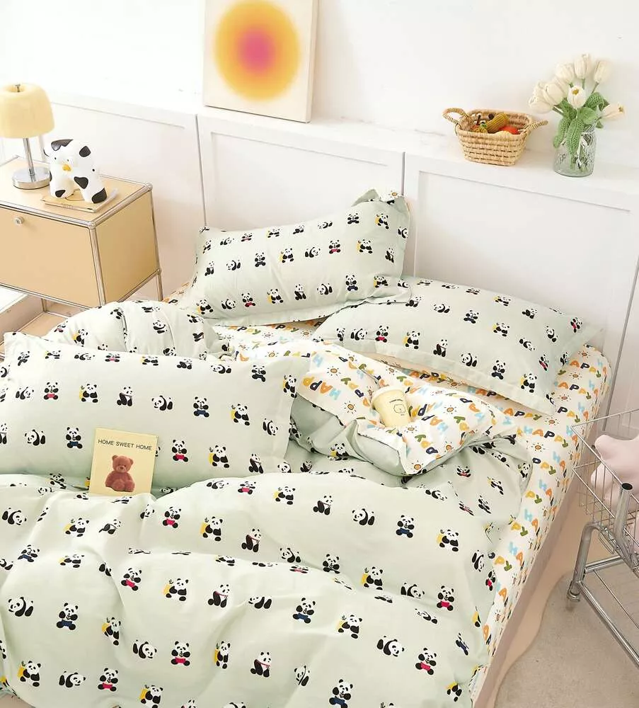 Комплект постельного белья Панда Twill 1,5 спальный наволочки 50x70