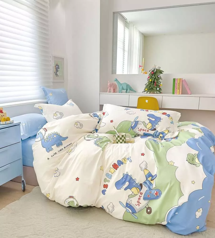 Комплект постельного белья DINO SPACE Twill 1,5 спальный наволочки 70x70