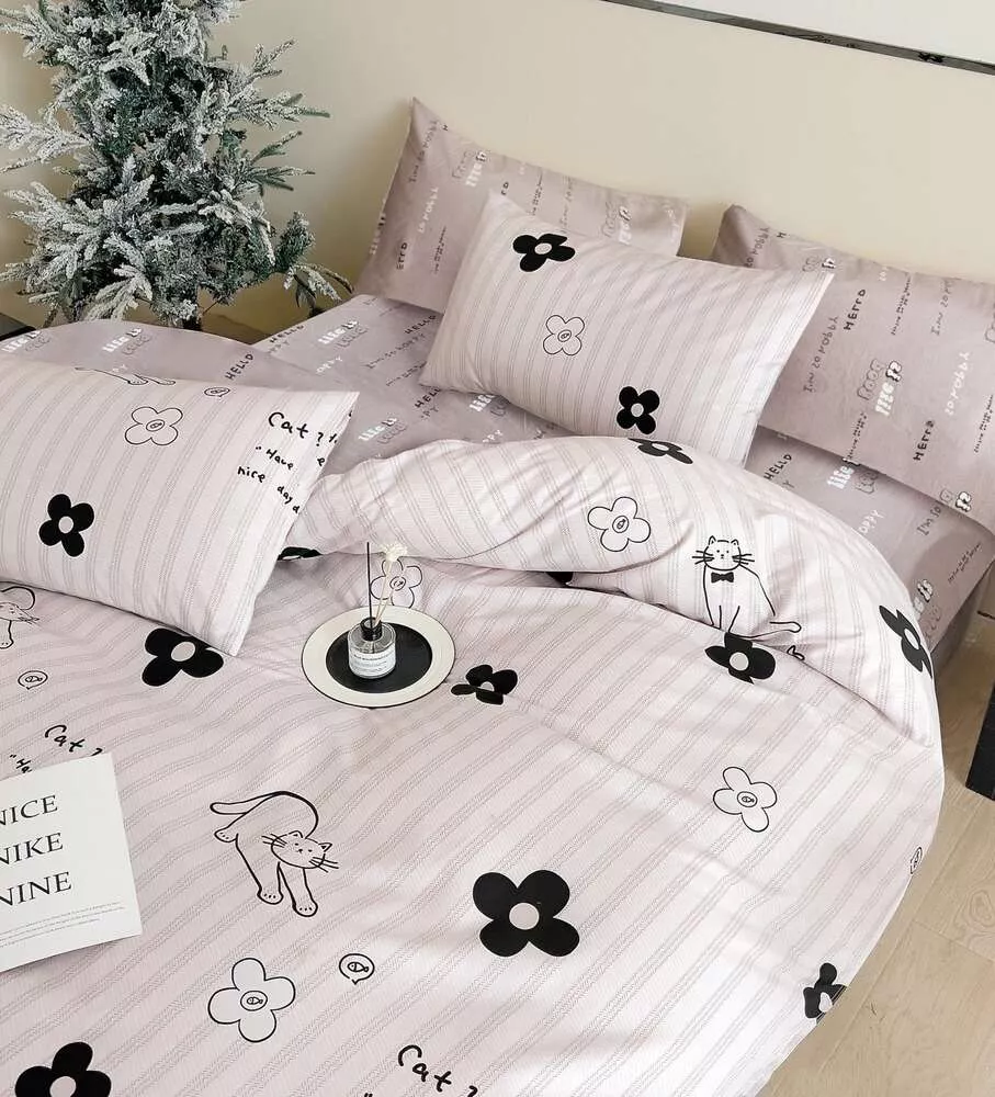 Комплект постельного белья Котики Twill 1,5 спальный наволочки 70x70