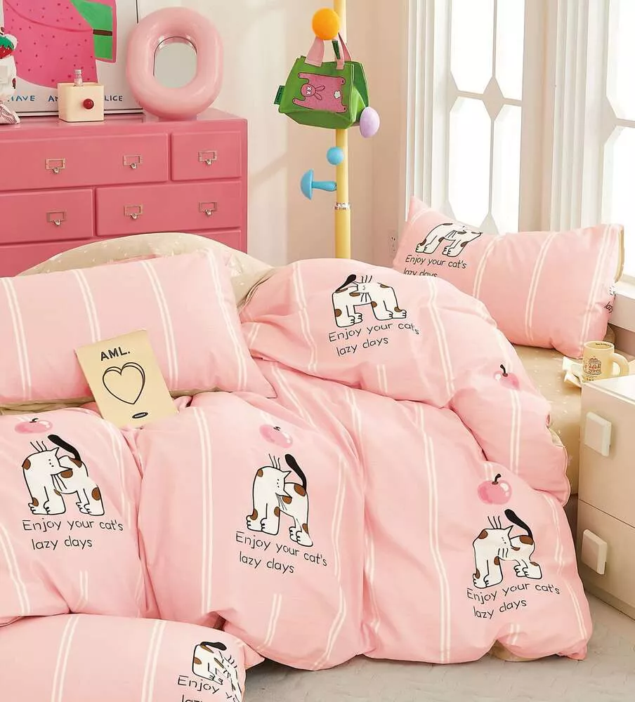 Комплект постельного белья CAT Twill евро 4 наволочки