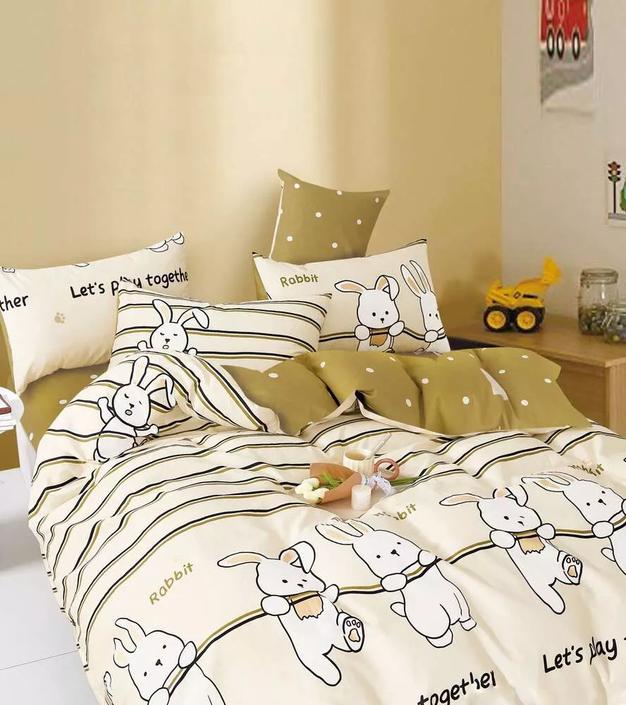 Комплект постельного белья Кролики Twill 1,5 спальный наволочки 50x70