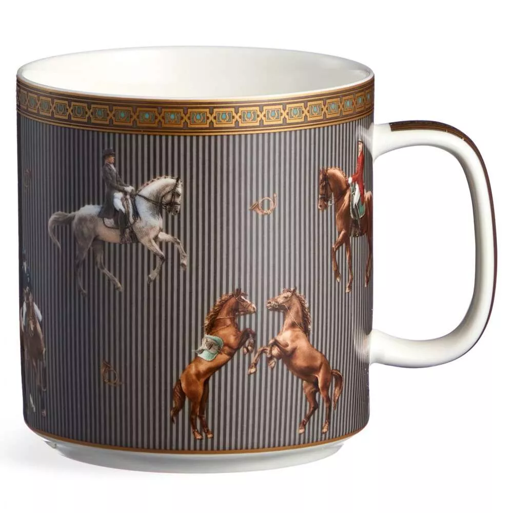 Кружка Horse Club серо-коричневая