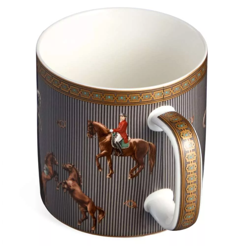 Кружка Horse Club серо-коричневая