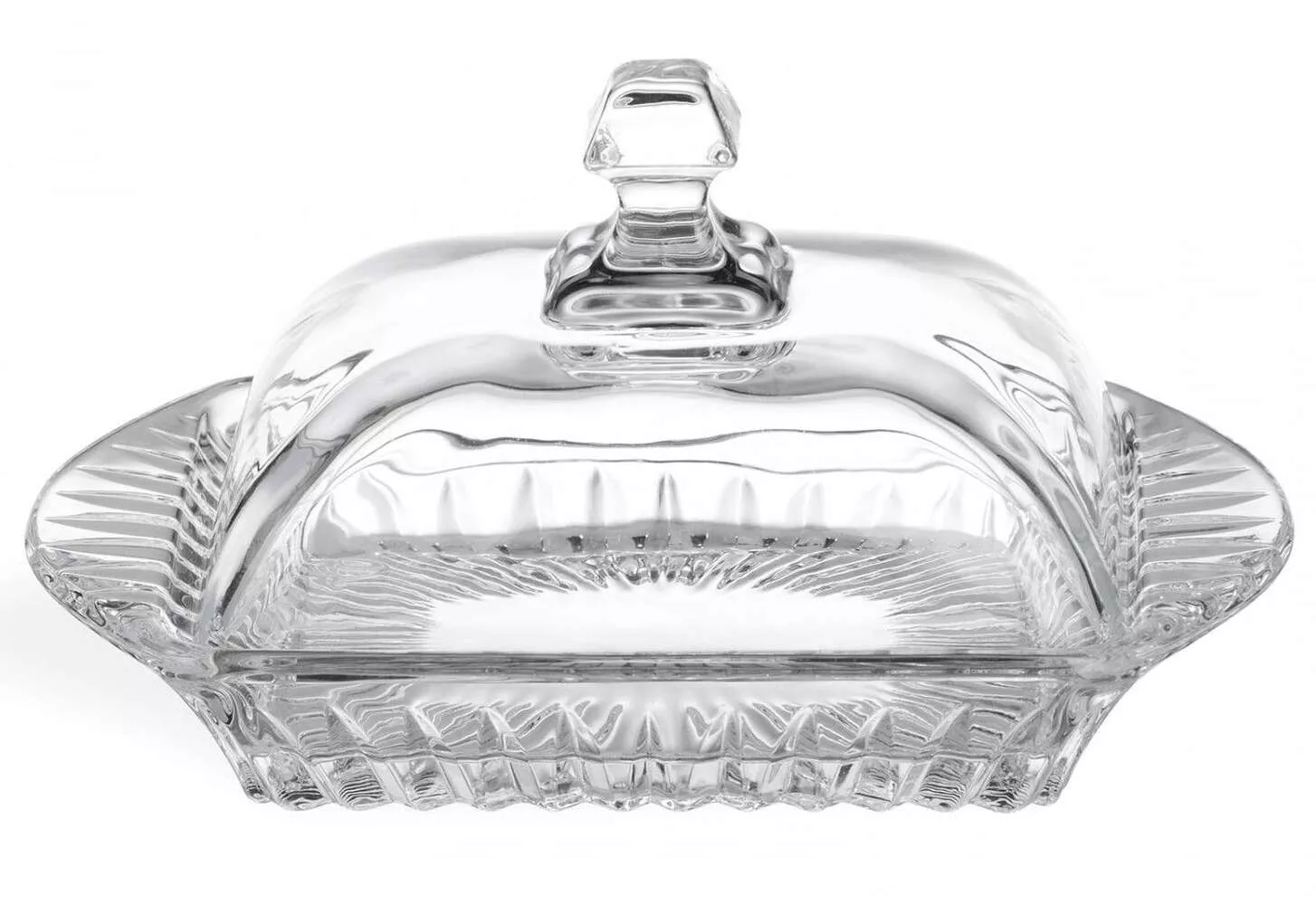 Масленка стеклянная с крышкой Crystal
