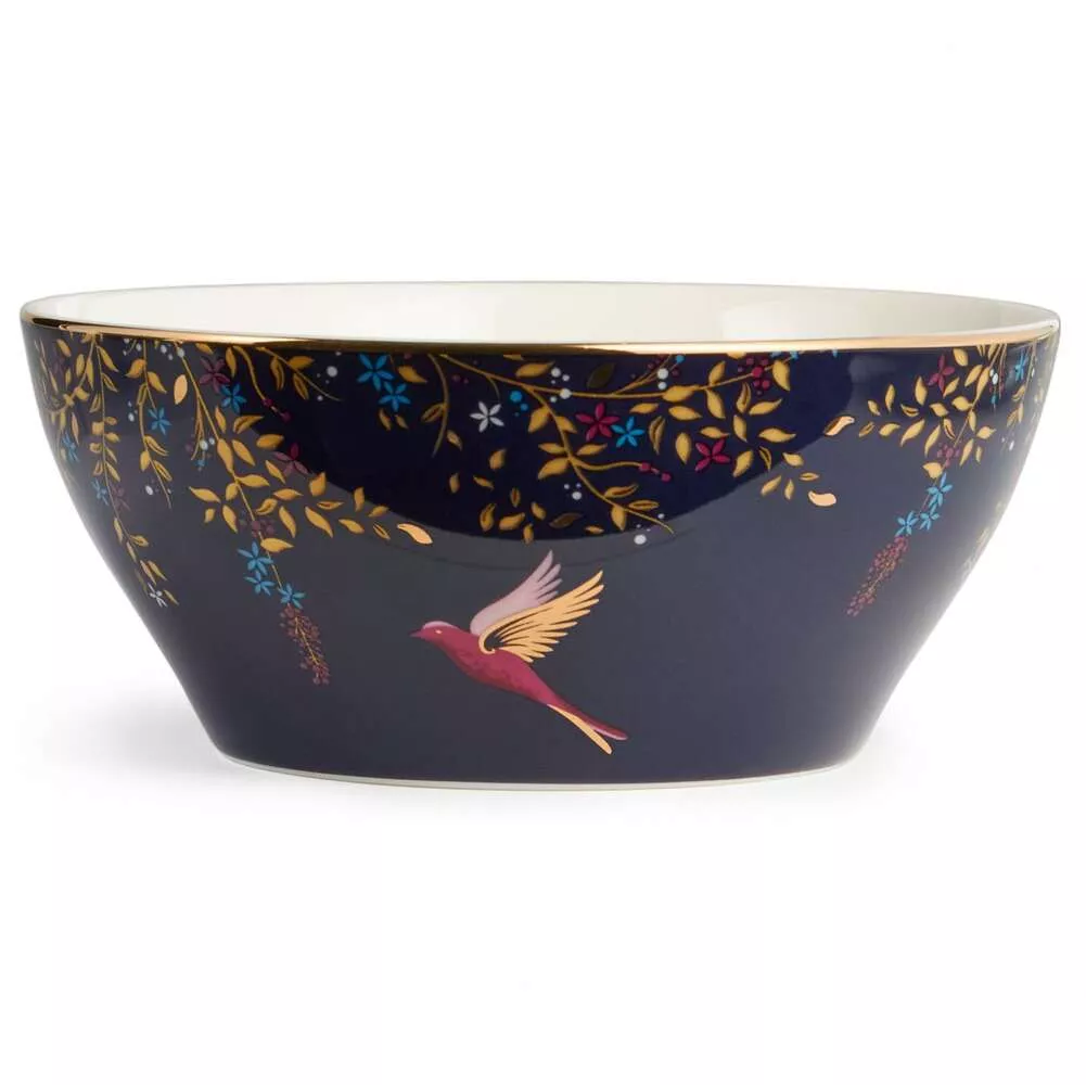 Салатник Golden Birds кобальт