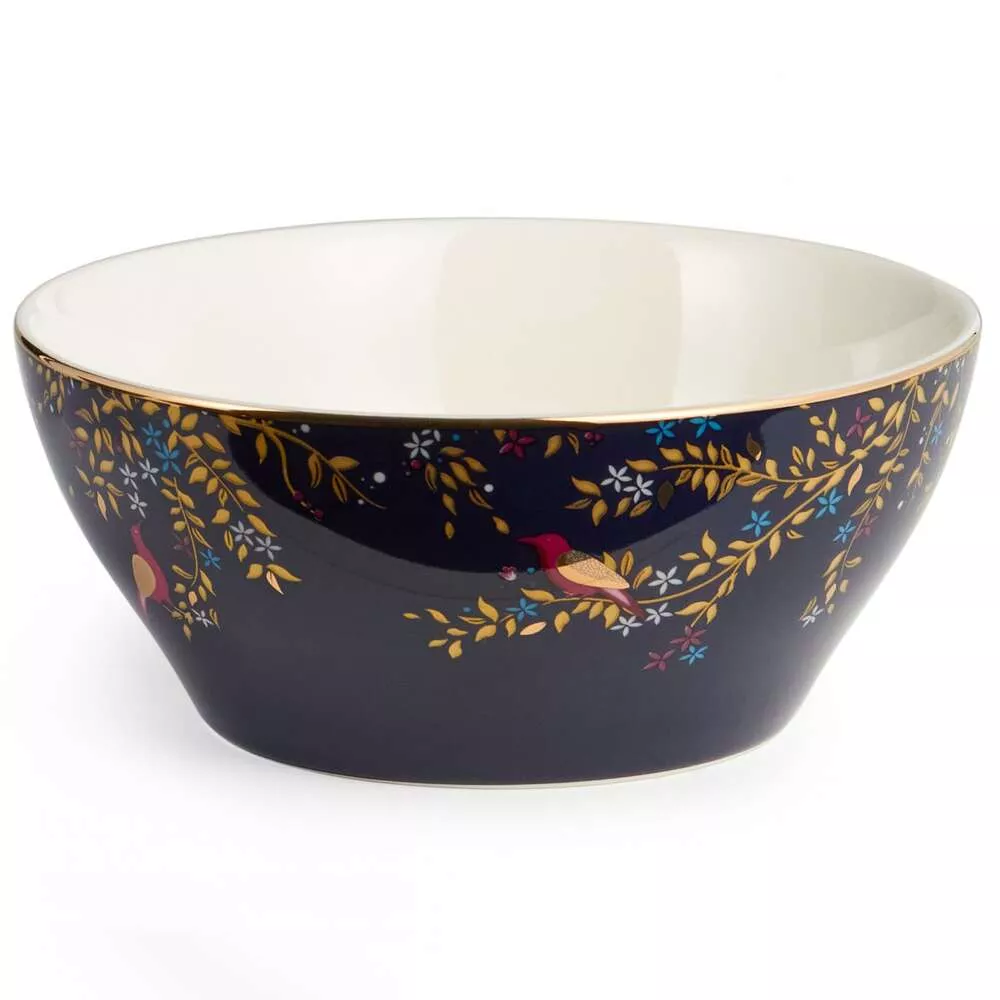 Салатник Golden Birds кобальт