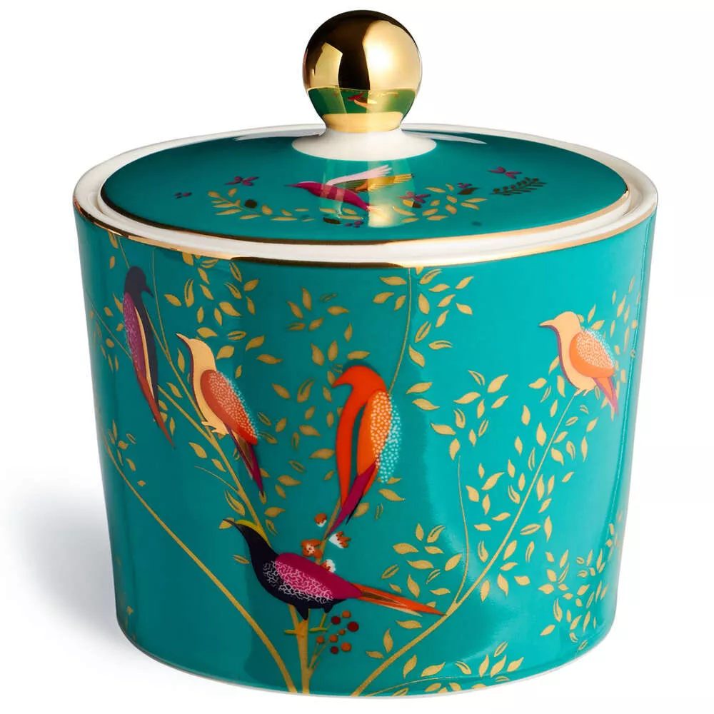 Сахарница Golden Birds изумруд