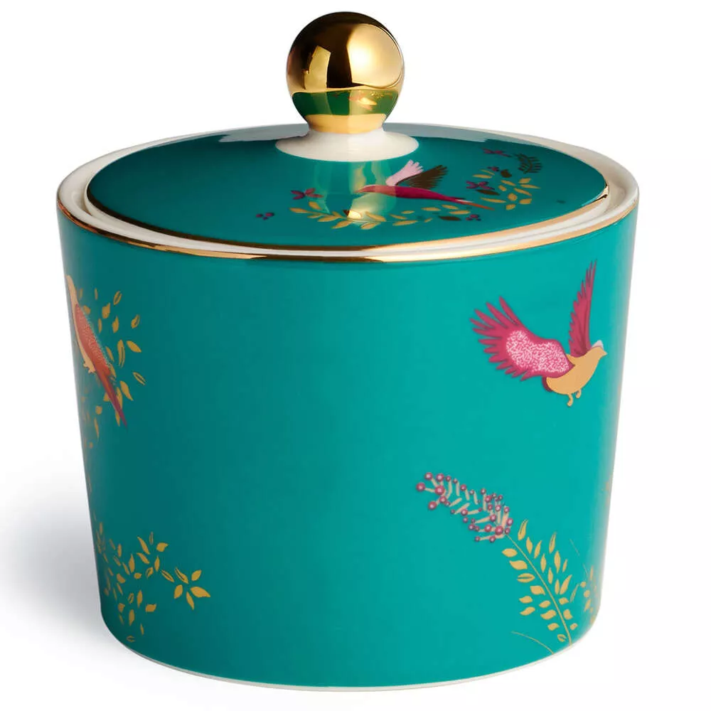 Сахарница Golden Birds изумруд