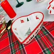 Салатник 15см в форме сердца Merry Christmas