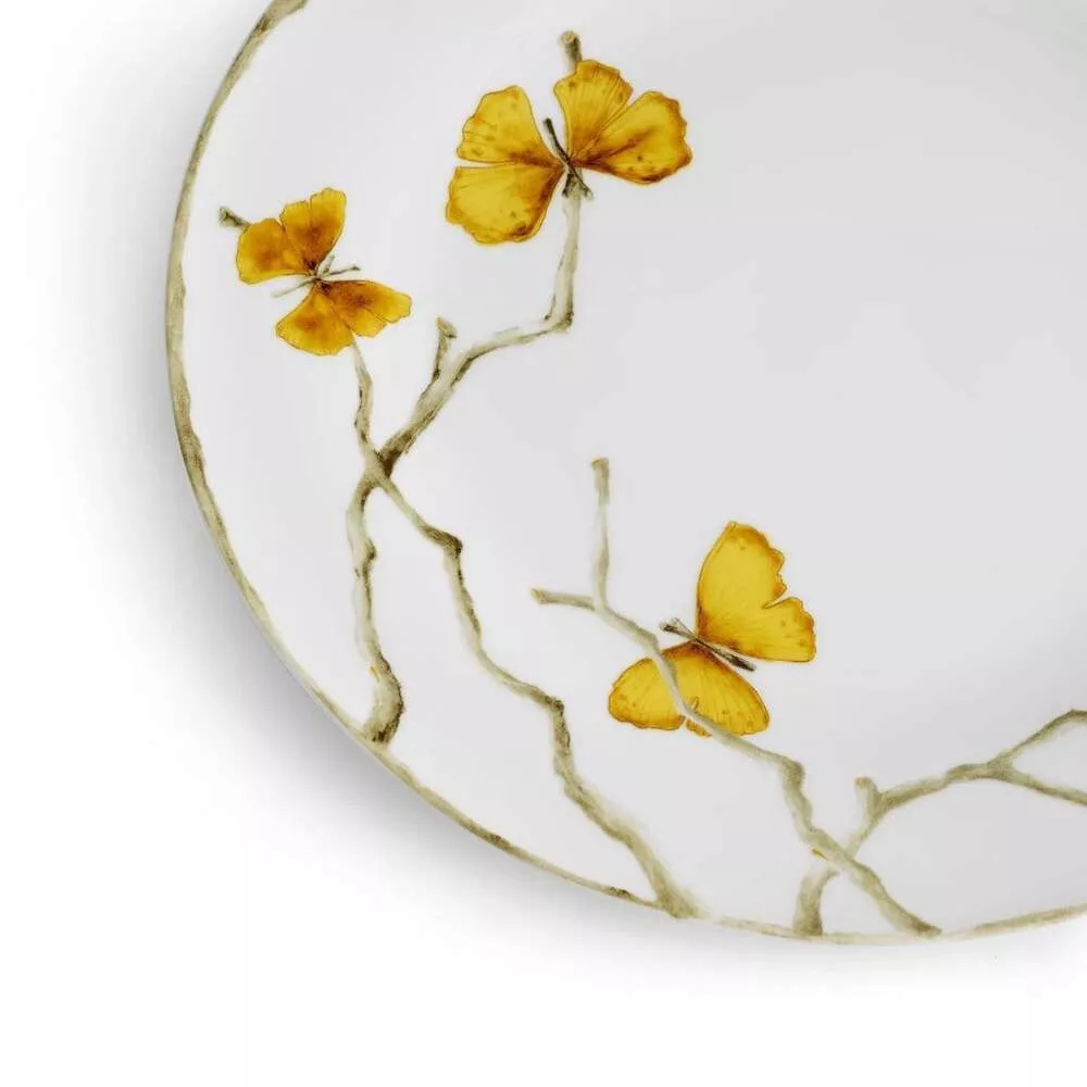 Тарелка плоская Butterfly Ginkgo Gold фарфор