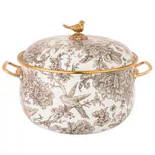 Кастрюля эмалированная с крышкой Royal Garden 3,8 л