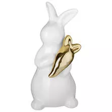Фигурка Белый кролик с морковкой White & Gold