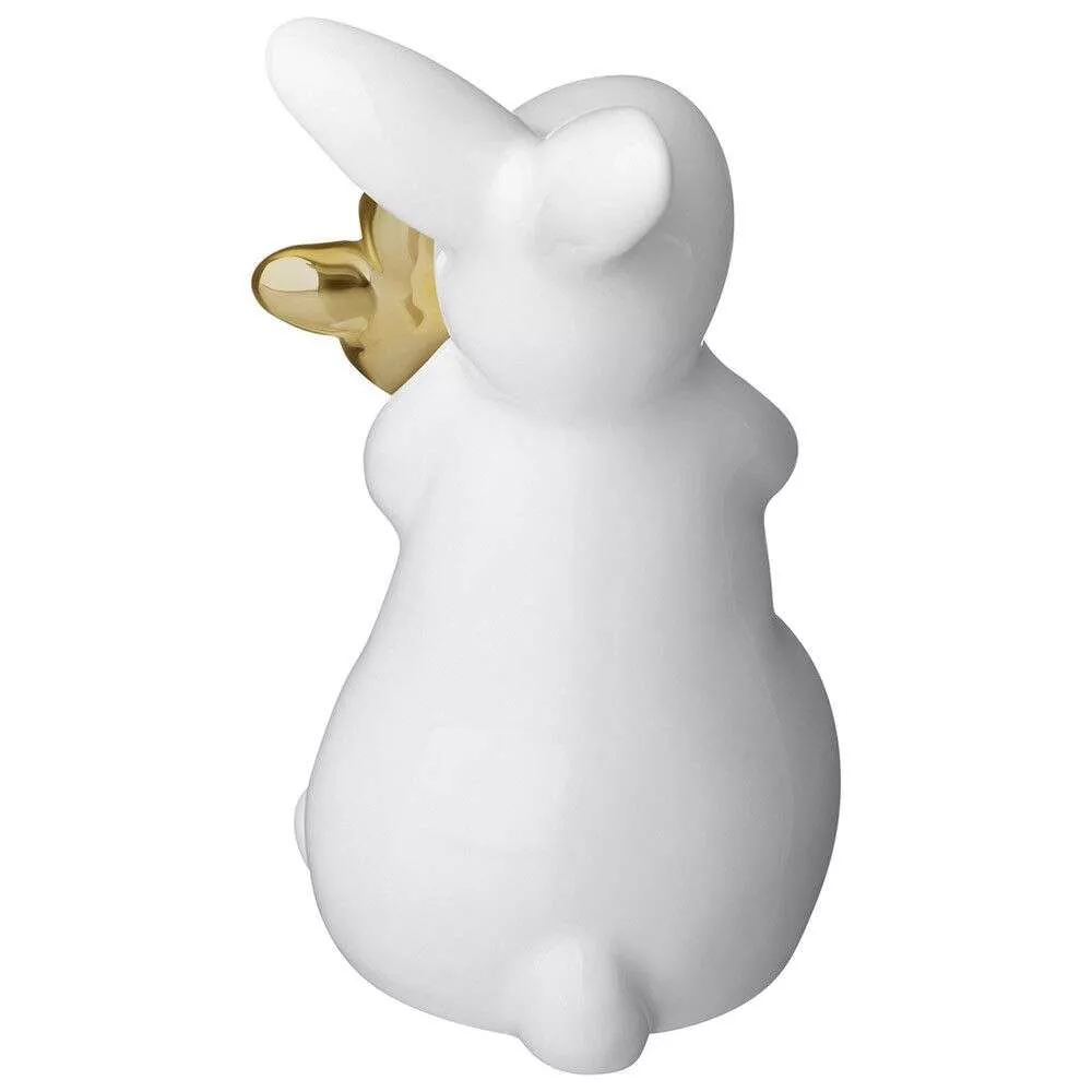 Фигурка Белый кролик с морковкой White & Gold