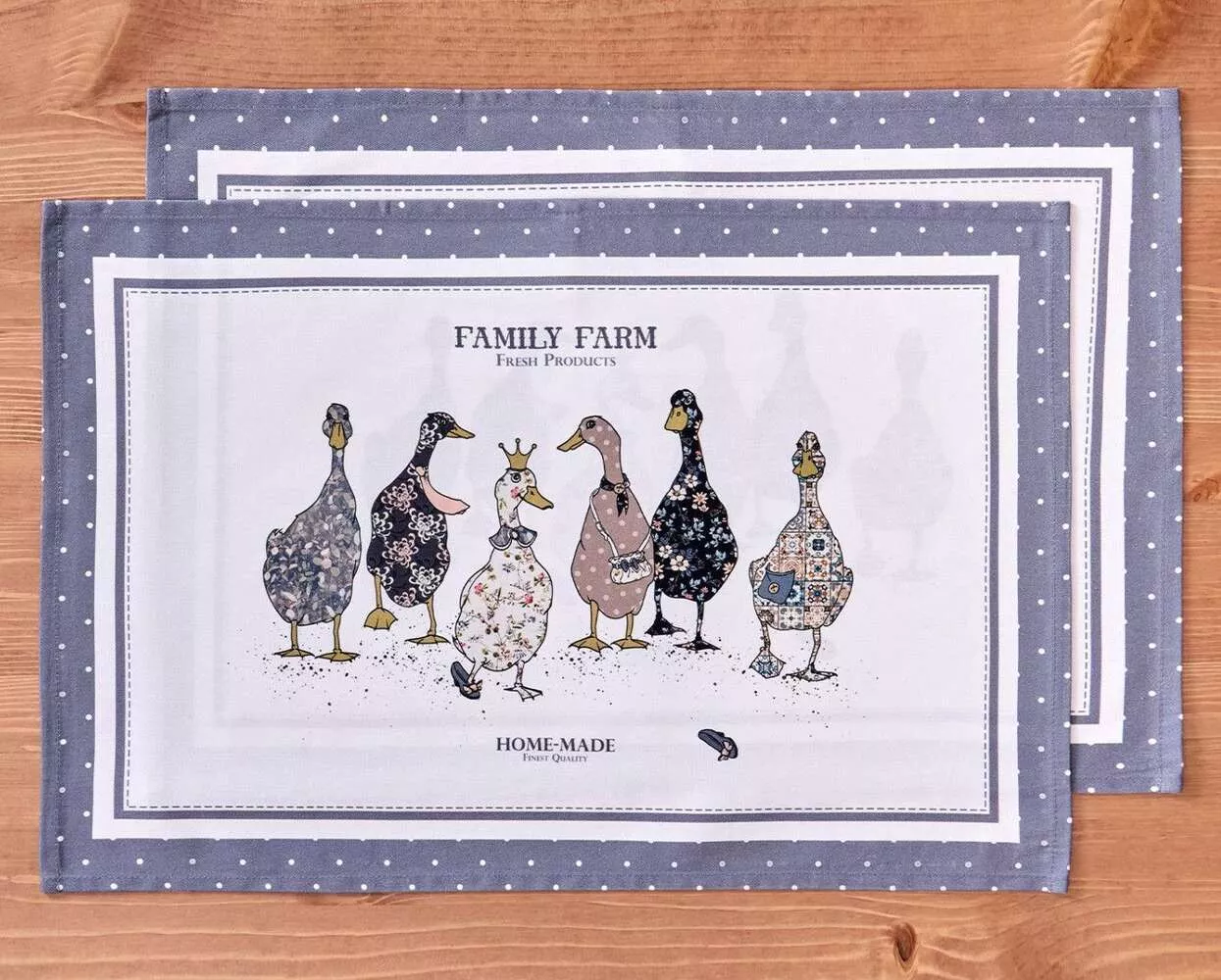 Набор из 2-х полотенец Family Farm графит хлопок