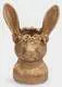 Ваза декоративная Кролик в венке Rabbit золотистая
