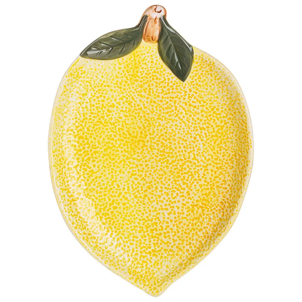Тарелка в форме лимона большая Lemon tree (Лемон три)