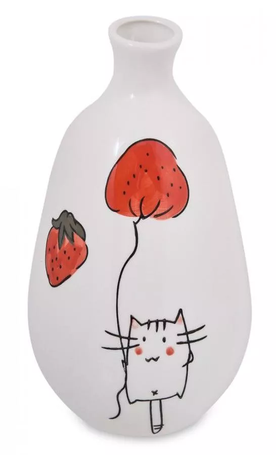 Ваза Кот с клубникой