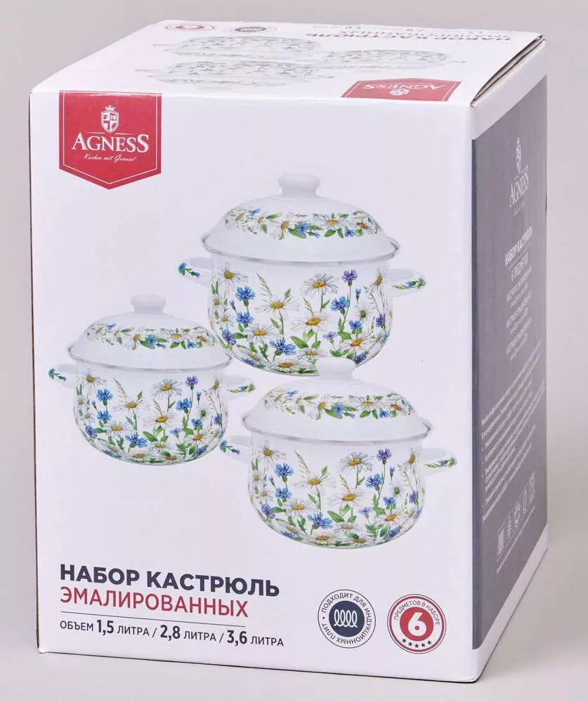Набор кастрюль эмалированных Sentiment