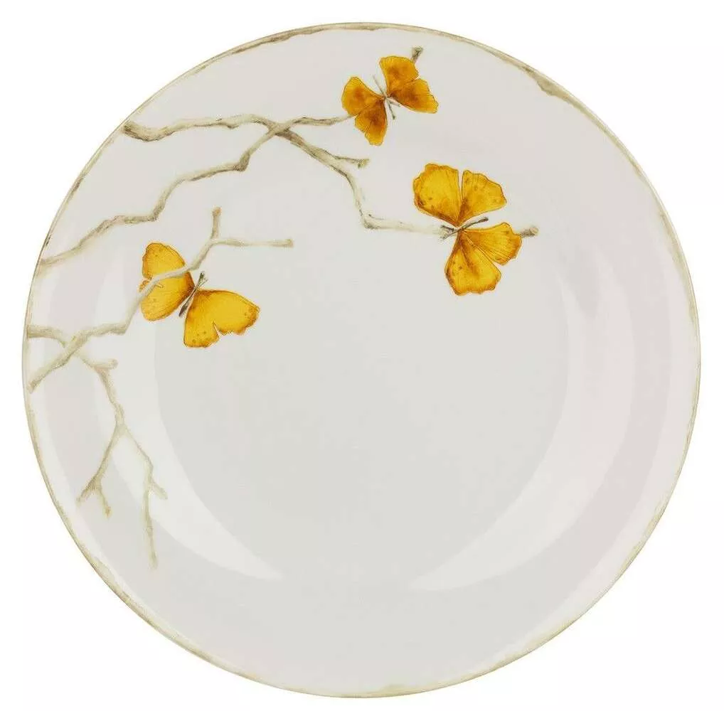 Тарелка плоская Butterfly Ginkgo Gold фарфор