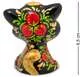 Фигурка Кот-голова хохлома (Гжельский фарфор)