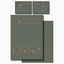 Кпб 1,5 спальный, "passage" зеленый, сатин, хлопок 100%, подод.150х210-1шт,пр.180х220-1шт,нав.50х70