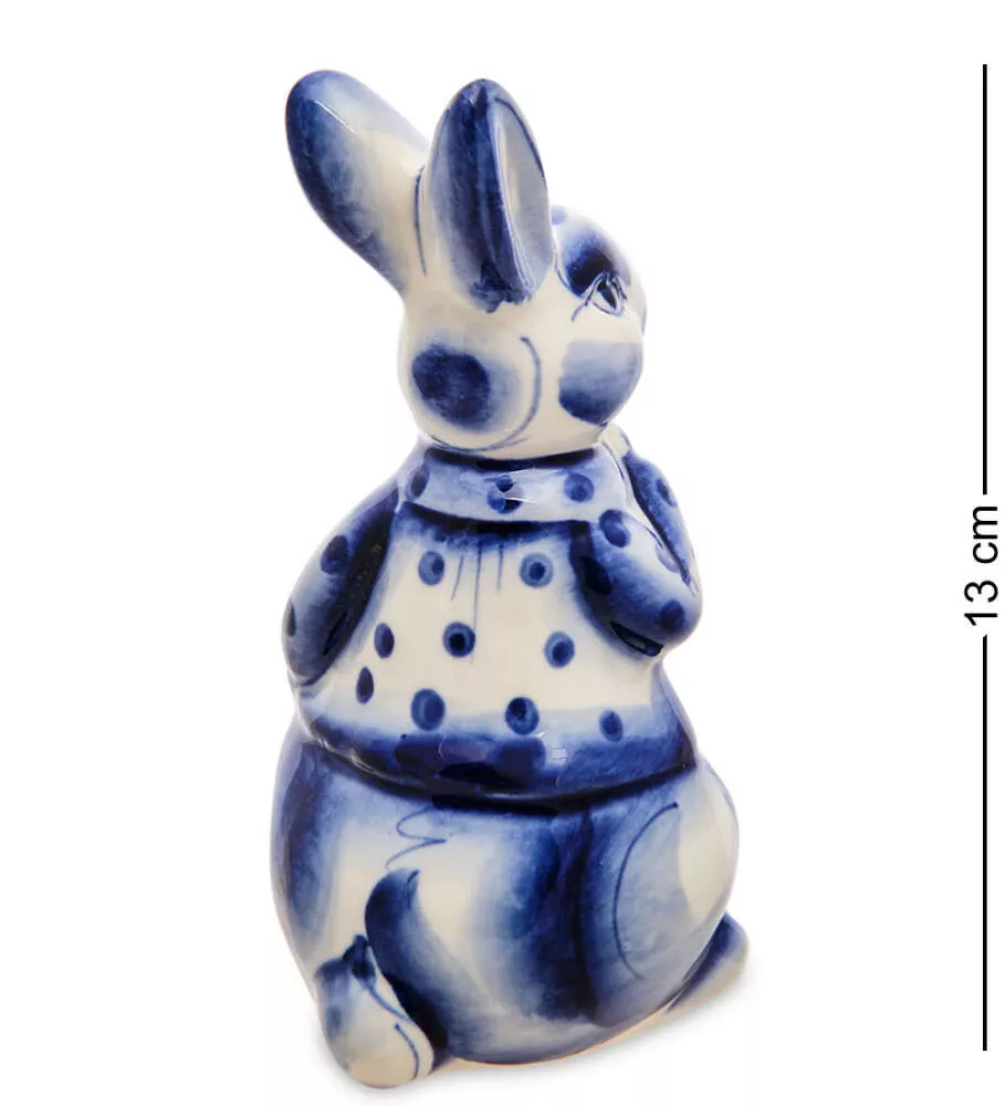 Фигурка Заяц (Гжельский фарфор)