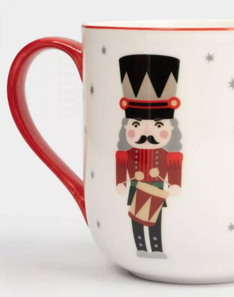Кружка бело-красная большая Щелкунчик Nutcracker