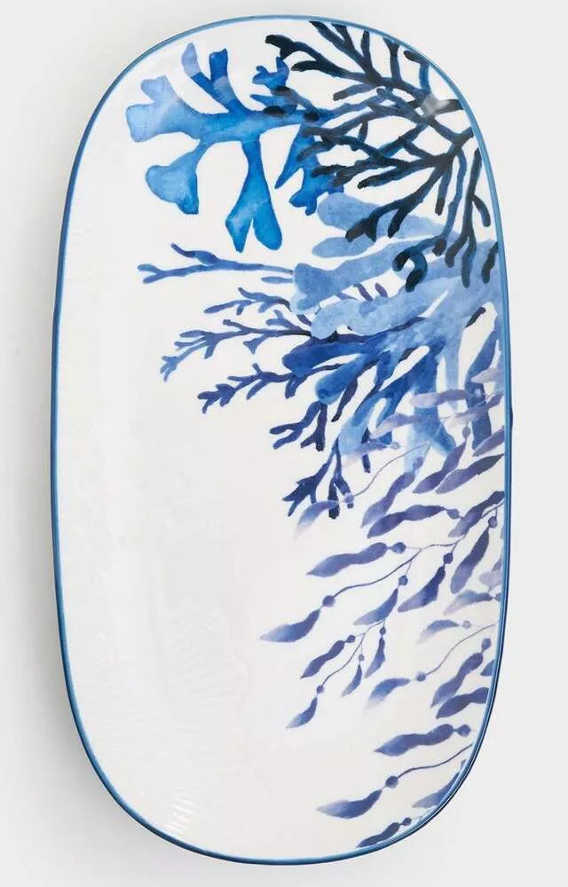 Набор из 2 предметов: блюдо и салатник Синие кораллы Blue Coral