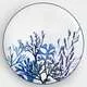 Блюдо большое круглое Синие кораллы, Blue Coral