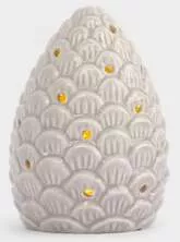 Статуэтка фарфоровая с подсветкой бежево-молочная Шишка Pinecone