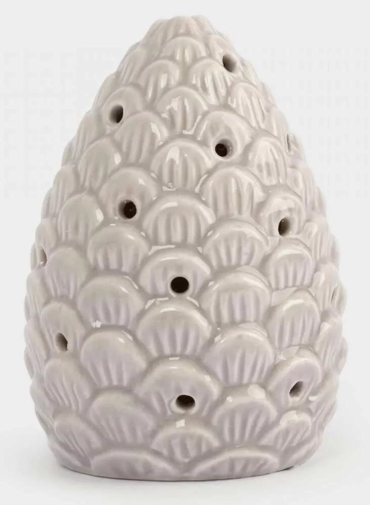 Статуэтка фарфоровая с подсветкой бежево-молочная Шишка Pinecone