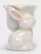 Подставка для яйца молочно-золотистая Кролик с цветком White Rabbit