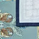 Скатерть прямоугольная Листья Морриса Gold Stripe хлопок пропитка