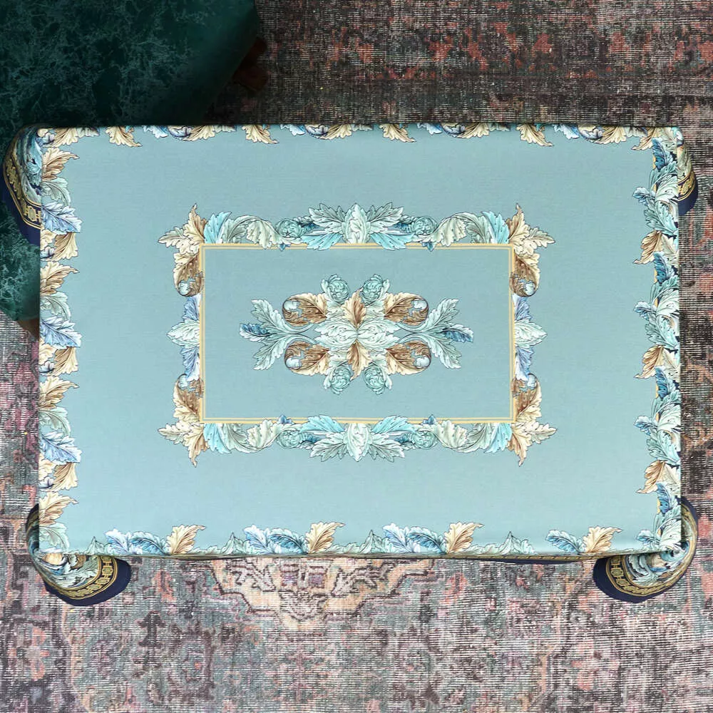 Скатерть прямоугольная Листья Морриса Gold Stripe хлопок пропитка