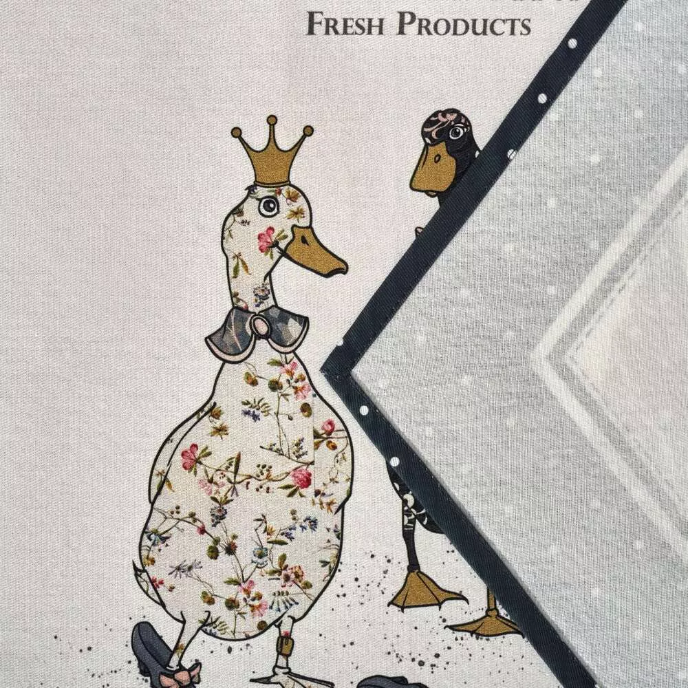 Дорожка на стол Family Farm синяя хлопок