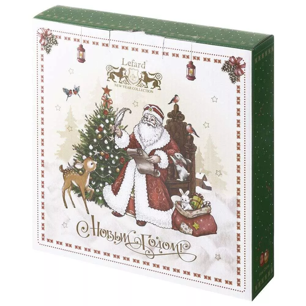 Менажница Дед Мороз Christmas Collection в форме елки зеленая