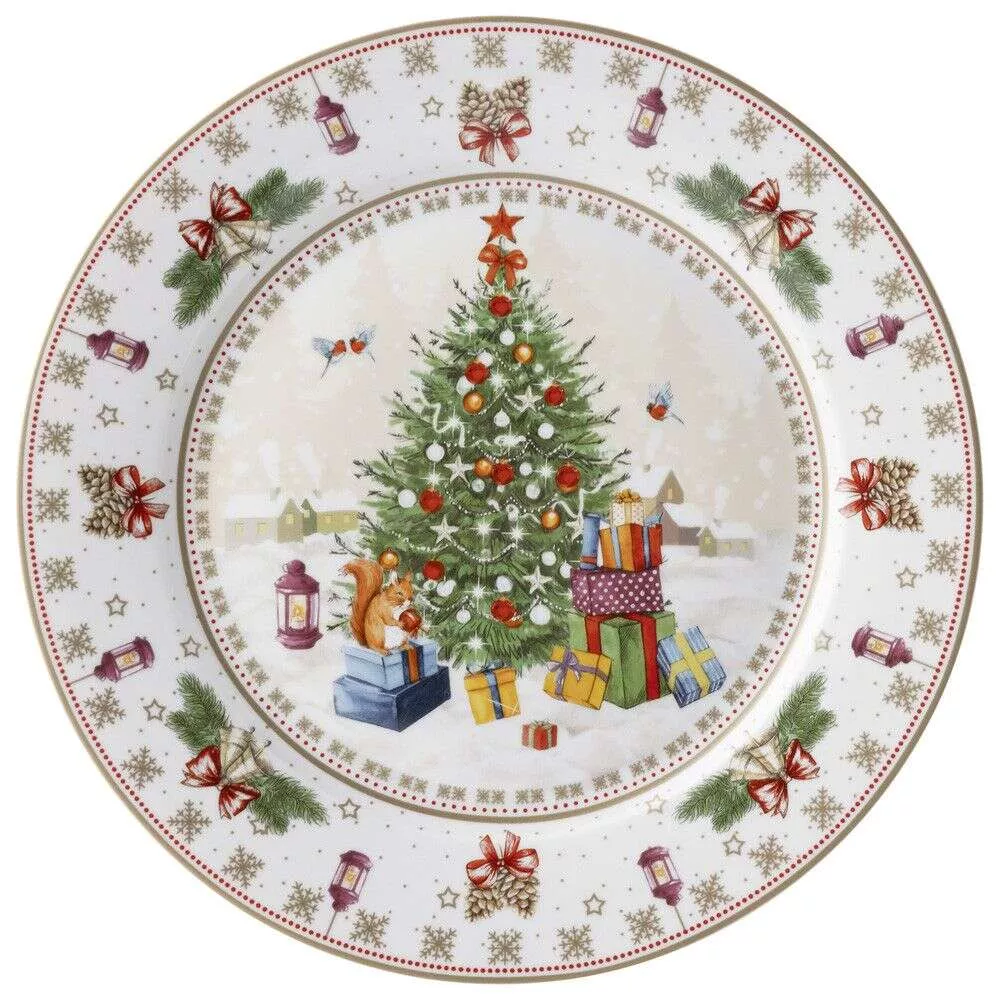 Тарелка обеденная Eлка Christmas Collection белая