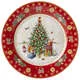Тарелка обеденная Eлка Christmas Collection красная