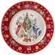 Тарелка обеденная Дед Мороз и Снегурочка Christmas Collection красная