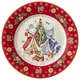 Тарелка закусочная Дед Мороз и Снегурочка Christmas Collection красная