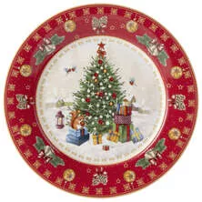 Тарелка закусочная Eлка Christmas Collection красная
