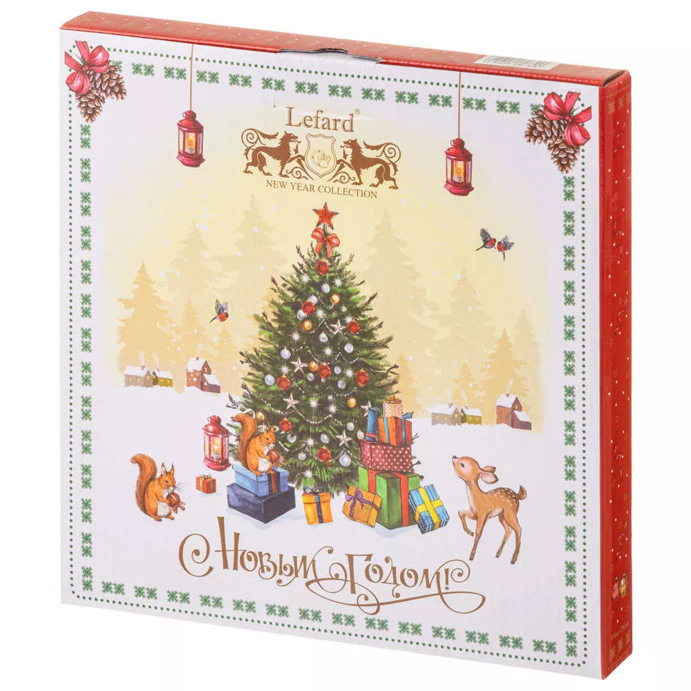 Тарелка закусочная Eлка Christmas Collection красная