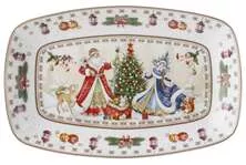 Блюдо прямоугольное Дед Мороз и Снегурочка Christmas Collection белое