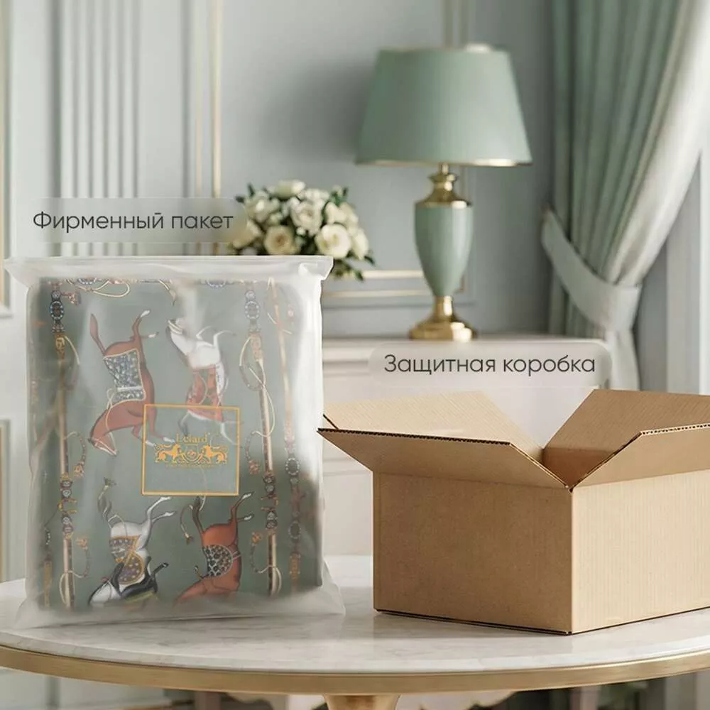Комплект постельного белья Евро Passage зеленый сатин