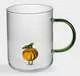 Кружка стеклянная Тыква зеленая ручка Bright pumpkin