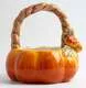 Конфетница с ручкой оранжево-зеленая Тыква Bright pumpkin