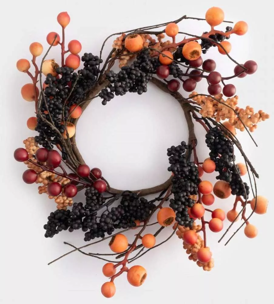 Венок декоративный Ягоды Bright pumpkin