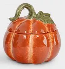 Емкость для хранения 520 мл Тыква с листом оранжево-зеленая Bright pumpkin