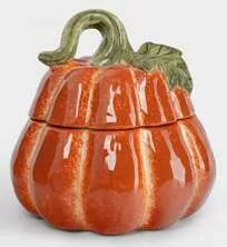 Емкость для хранения Тыква с листом оранжево-зеленая 1,4 л Bright pumpkin