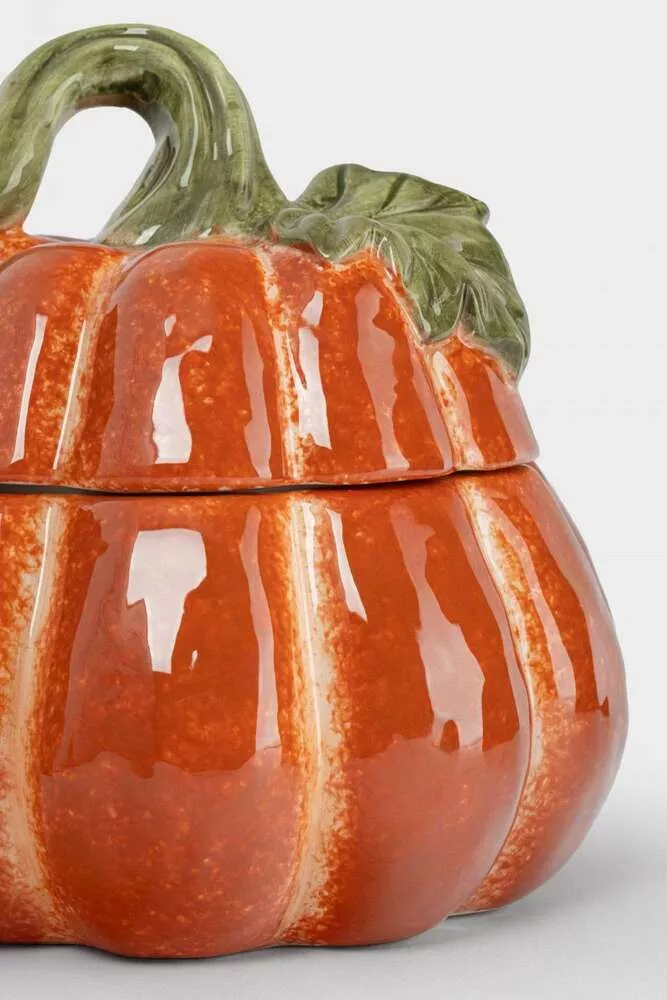 Емкость для хранения Тыква с листом оранжево-зеленая 1,4 л Bright pumpkin